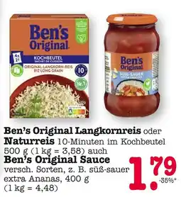 E-Center Ben's original ben’s original langkornreis oder naturreis auch ben’s original sauce Angebot