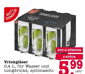 E-Center Gut & günstig trinkgläser Angebot