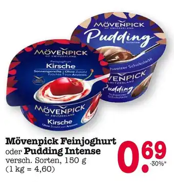 E-Center Mövenpick feinjoghurt oder pudding intense Angebot