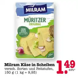 E-Center Milram käse in scheiben Angebot