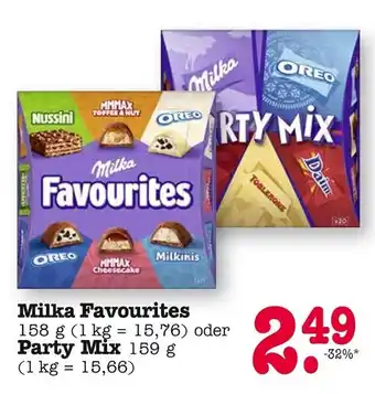 E-Center Milka favourites oder party mix Angebot