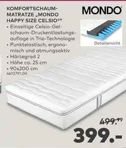 porta Mondo komfortschaum-matratze mondo happy size celsio Angebot