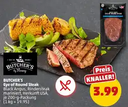 PENNY Butcher's by penny eye of round steak Angebot