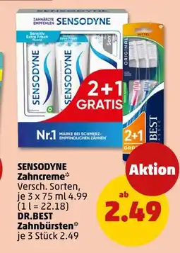 PENNY Sensodyne oder dr.best zahncreme oder zahnbürsten Angebot