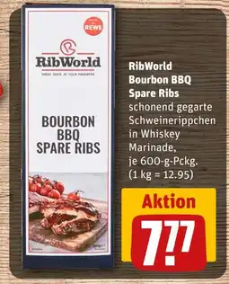 REWE Ribworld bourbon bbq spare ribs Angebot