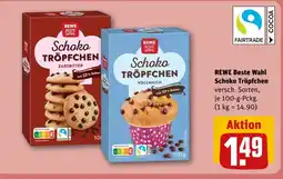 REWE Rewe beste wahl schoko tröpfchen Angebot