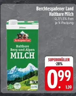 Edeka Berchtesgadener land haltbare milch Angebot