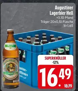 Edeka Augustiner lagerbier hell Angebot