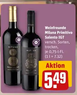 REWE Weinfreunde miluna primitivo salento igt Angebot