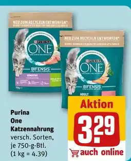 REWE Purina one sensitive oder one adult Angebot