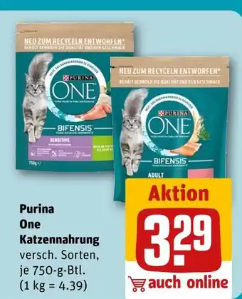 REWE Purina one sensitive oder one adult Angebot