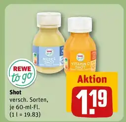 REWE Rewe to go shot Angebot