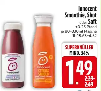 Edeka Innocent smoothie, shot oder saft Angebot