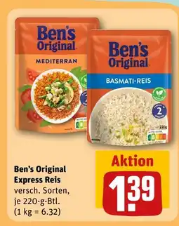 REWE Ben's original express reis Angebot