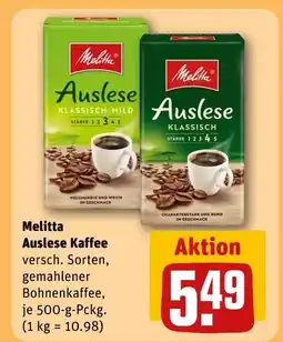 REWE Melitta auslese kaffee Angebot