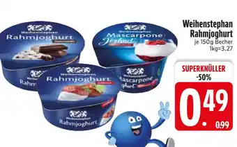 Edeka Weihenstephan rahmjoghurt oder mascarpone joghurt Angebot