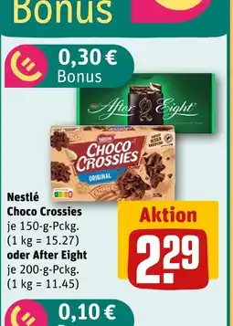 REWE Nestlé choco crossies oder after eight Angebot