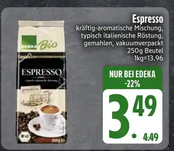 Edeka Edeka bio espresso Angebot