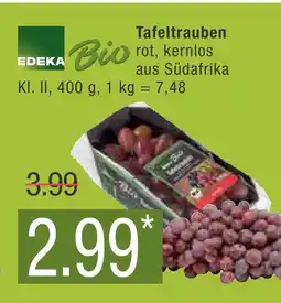 Marktkauf Edeka bio tafeltrauben rot, kernlos aus südafrika Angebot