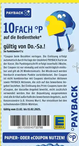 Edeka Payback 10fach °p Angebot