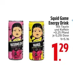 Edeka Squid game watermelon energy drink oder mango energy drink Angebot