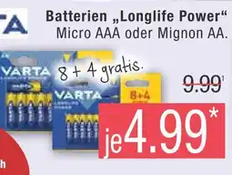 Marktkauf Varta batterien longlife power Angebot