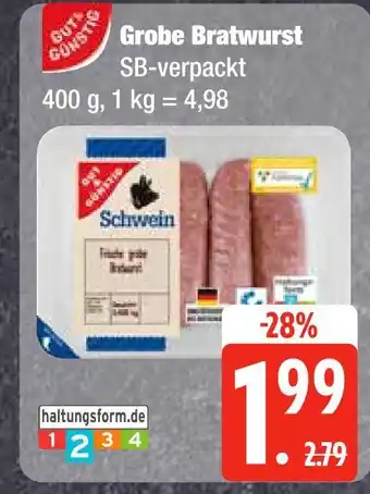 Edeka Gut & günstig grobe bratwurst Angebot