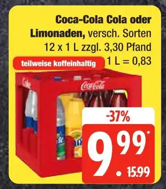 Edeka Coca-cola cola oder limonaden Angebot