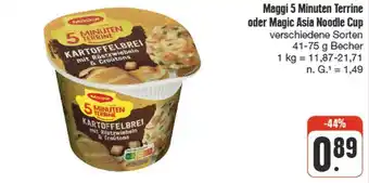 nah & gut Maggi maggi 5 minuten terrine oder magic asia noodle cup Angebot