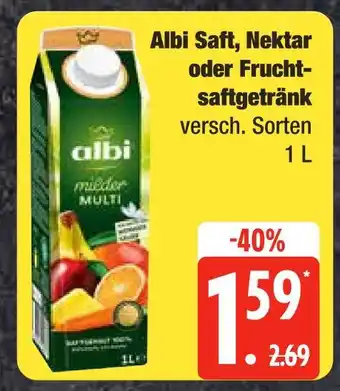 Edeka Albi saft, nektar oder fruchtsaftgetränk Angebot