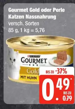 Edeka Gourmet gold oder perle katzen nassnahrung Angebot