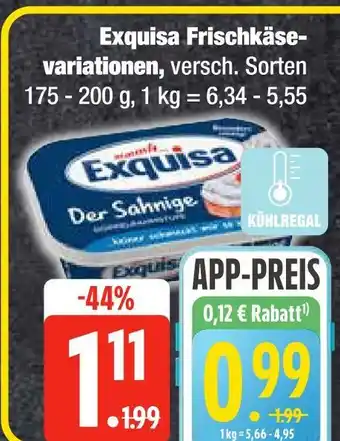 Edeka Exquisa frischkäsevariationen Angebot