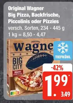 Edeka Wagner original wagner big pizza, backfrische, piccolinis oder pizzies Angebot