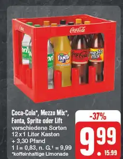 Edeka Coca-cola mezzo mix, fanta, sprite oder lift Angebot