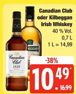 Edeka Canadian club oder kilbeggan irish whiskey Angebot