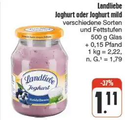 nah & gut Landliebe joghurt oder joghurt mild Angebot