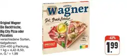 nah & gut Wagner original wagner die backfrische, big city pizza oder piccolinis Angebot