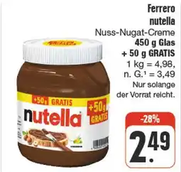 nah & gut Ferrero nutella nuss-nugat-creme Angebot