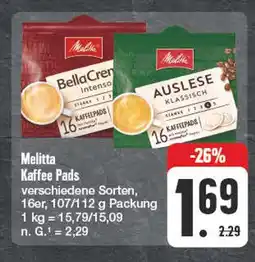 Edeka Melitta kaffee pads Angebot