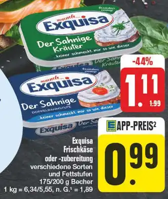 Edeka Exquisa frischkäse oder -zubereitung Angebot