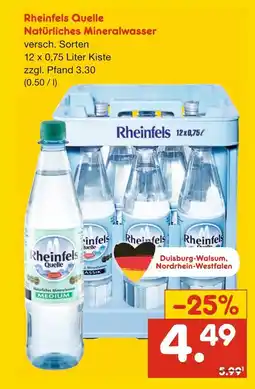 Netto Marken-Discount Rheinfels quelle natürliches mineralwasser Angebot