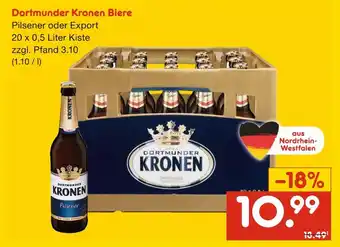 Netto Marken-Discount Dortmunder kronen kronen biere pilsener oder export Angebot