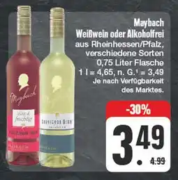 Edeka Maybach weißwein oder alkoholfrei Angebot