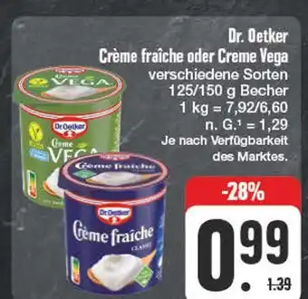 Edeka Dr. oetker crème fraîche oder creme vega Angebot