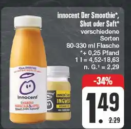 Edeka Innocent der smoothie shot oder saft Angebot