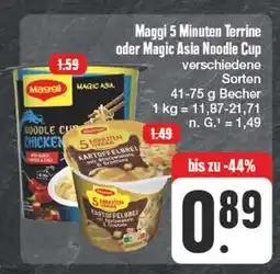 Edeka Maggi 5 minuten terrine oder magic asia noodle cup Angebot