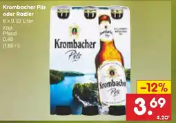 Netto Marken-Discount Krombacher pils oder radler Angebot