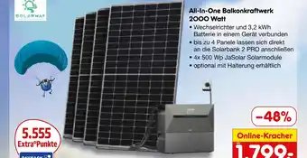 Netto Marken-Discount Solarway all-in-one balkonkraftwerk 2000 watt Angebot