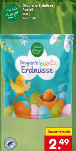 Netto Marken-Discount Fröhliche osterzeit dragierte erdnüsse - pastell Angebot