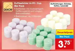 Netto Marken-Discount Dekor dufteelichter im pc- cup Angebot